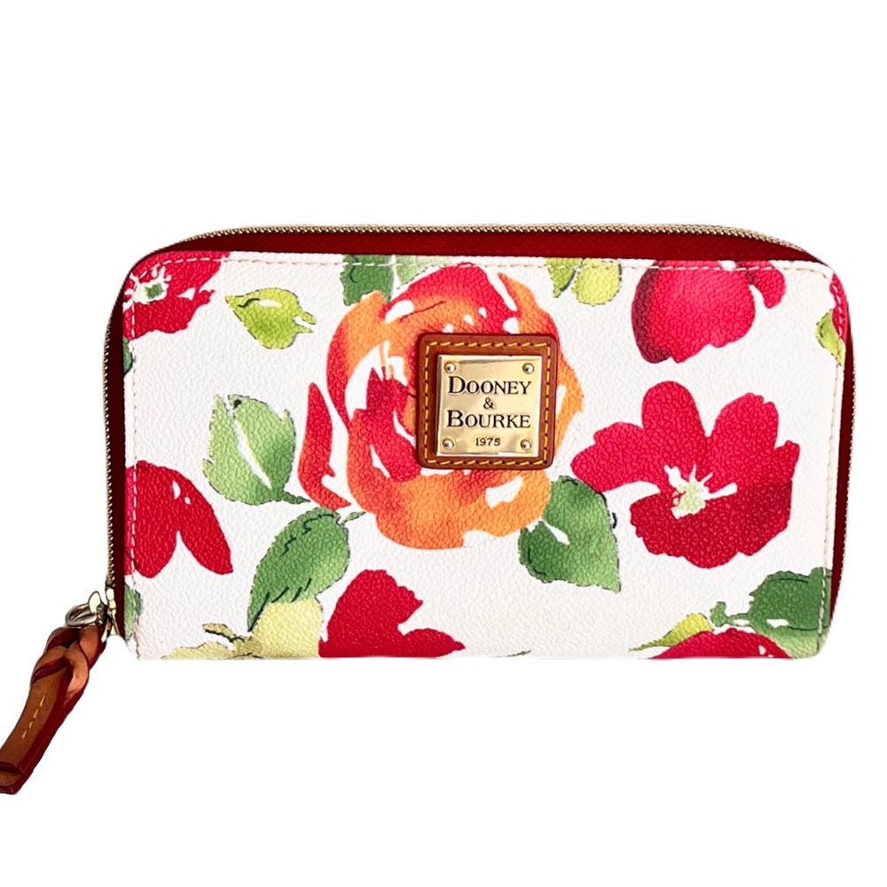 Dooney & Bourke ‘Rose Garden’ Multicolor Floral Zip Around Wallet